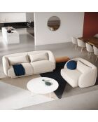 Fauteuil Velours Tulum beige clair - 109x85x74 cm