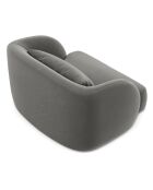 Fauteuil Velours Tulum gris clair - 109x85x74 cm