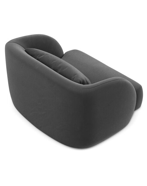 Fauteuil Velours Tulum gris - 109x85x74 cm