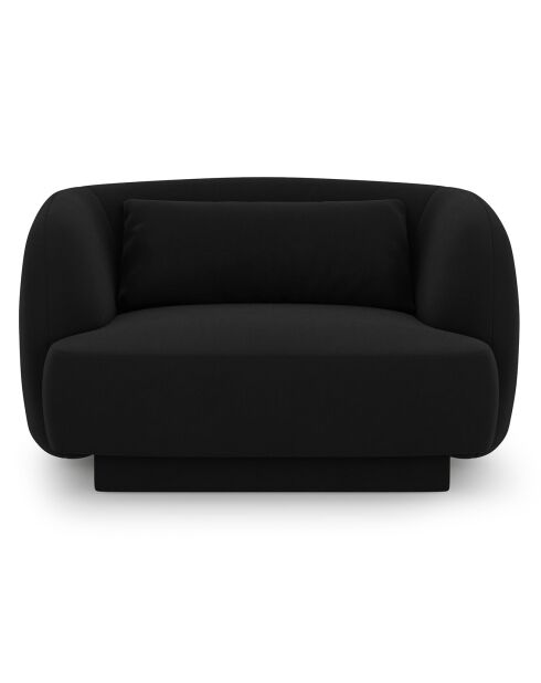 Fauteuil Velours Tulum noir - 109x85x74 cm