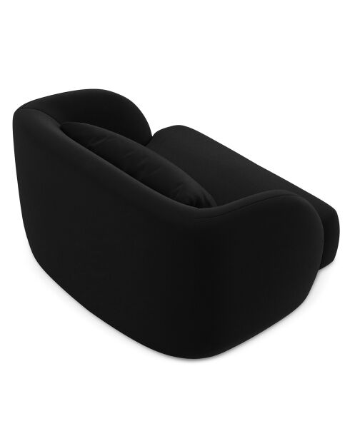 Fauteuil Velours Tulum noir - 109x85x74 cm