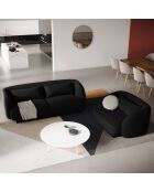 Fauteuil Velours Tulum noir - 109x85x74 cm