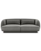 Canapé Velours Tulum  2 Places gris clair - 184x85x74 cm
