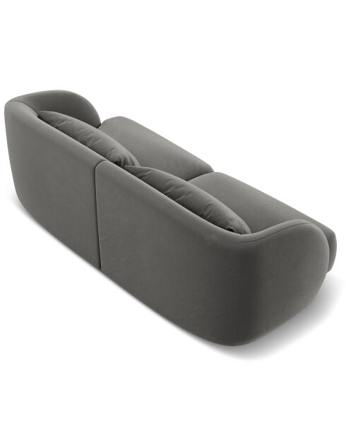 Canapé Velours Tulum  2 Places gris clair - 184x85x74 cm