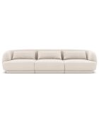 Canapé Velours Tulum 3 Places beige clair - 259x85x74 cm