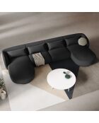 Canapé Panoramique Velvet Tulum 5 Places gris - 334x155x74 cm