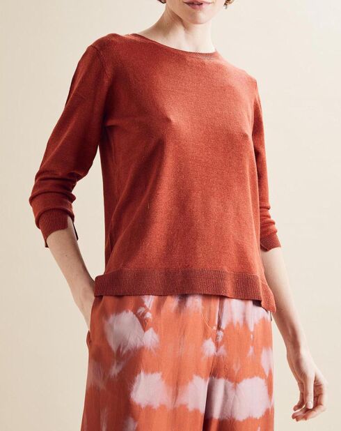 Pull en Lin mélangé Napoli terra