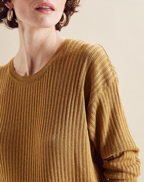 Pull fin Samuel jaune ocre