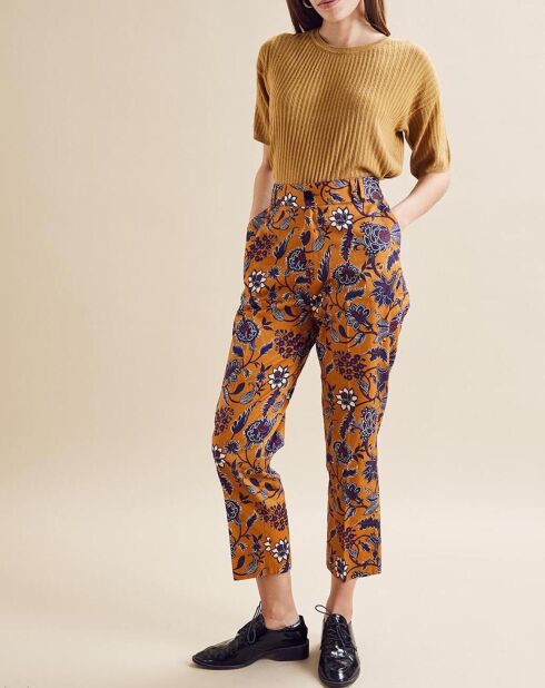 Pull fin Simon jaune ocre