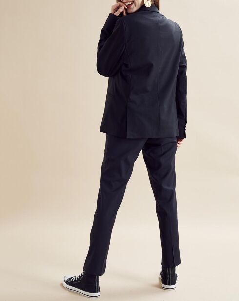 Ursule schwarze Jacke aus Wollmischung