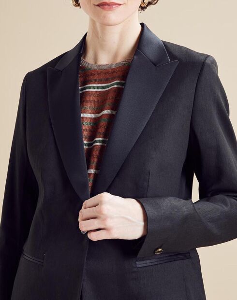 Veste en Lin mélangé Victoire noire