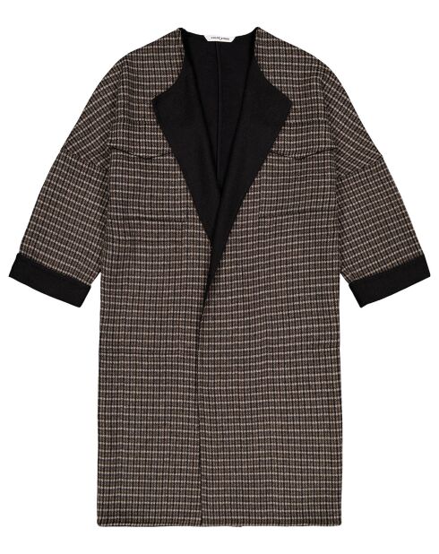 Manteau en Laine mélangée Ivanka noir/gris