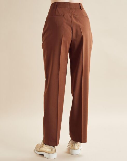 Pantalon en Laine mélangée Philou café
