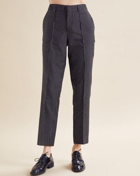 Zwarte gestreepte broek van Priscille