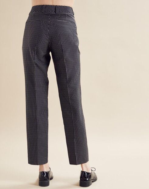 Zwarte gestreepte broek van Priscille