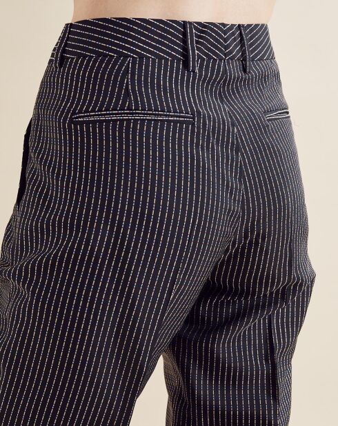 Zwarte gestreepte broek van Priscille