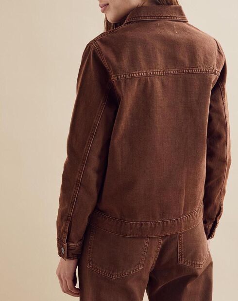 Veste en jean Up marron