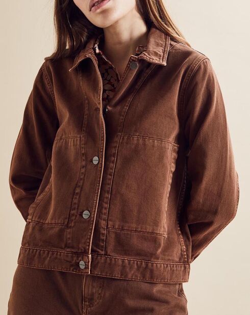 Veste en jean Up marron