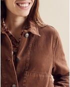 Veste en jean Up marron