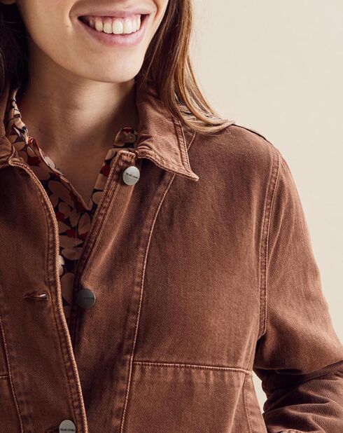 Veste en jean Up marron