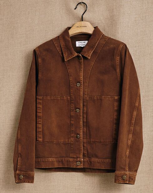 Veste en jean Up marron