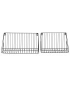 2 Etagères filaires noires - 40x10.8x20 cm