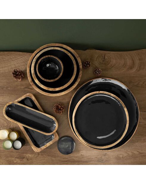 Dessous d'assiette manguier noir - 35x2x35 cm