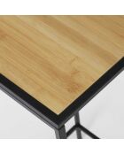 Sellette en bambou noir/beige - 70x30x30 cm