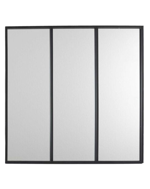 Miroir d'atelier noir - 61.5x65 cm