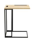 Table d'appoint bout de canapé noire - 48x62.5x28 cm