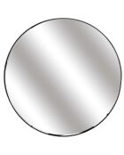 Miroir filaire avec étagère noir - D.45x10 cm