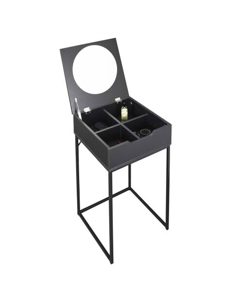 Coiffeuse Abbott noire - 45x77x45 cm