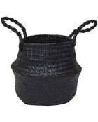 3 Paniers arrondis jonc de mer noirs