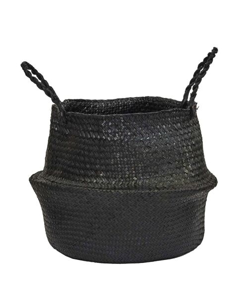 3 Paniers arrondis jonc de mer noirs