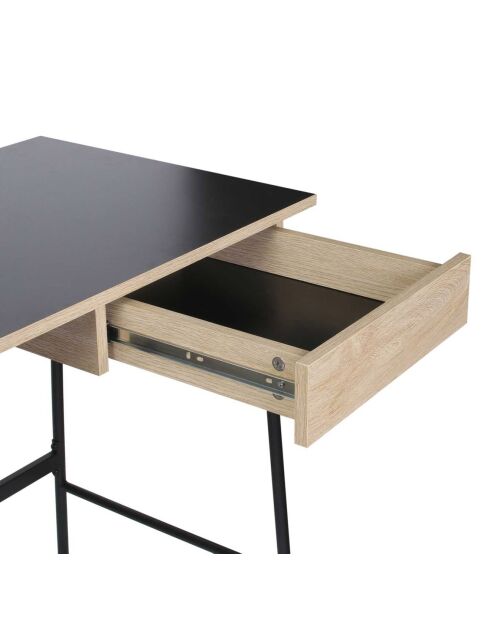 Bureau Stanford marron/noir - 100x75x50 cm