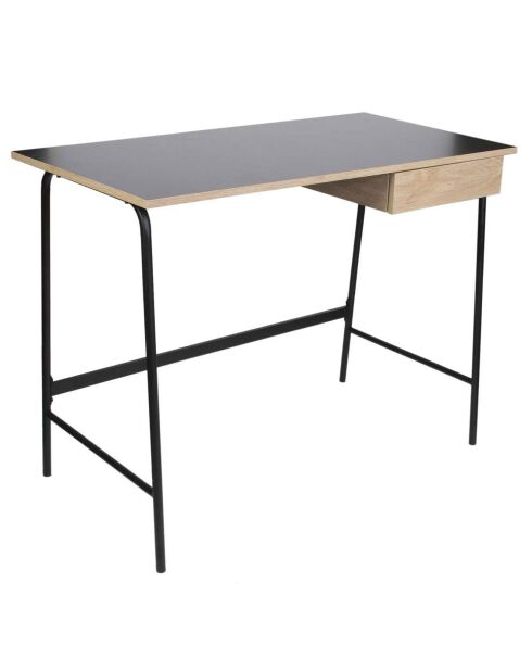Bureau Stanford marron/noir - 100x75x50 cm