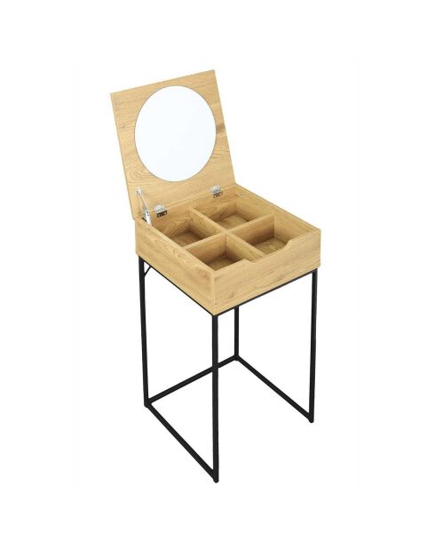 Coiffeuse Abbott marron - 45x77x45 cm