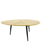Table basse Miller beige/noir - 112x41x74 cm