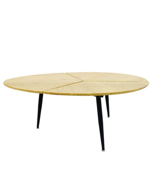 Table basse Miller beige/noir - 112x41x74 cm