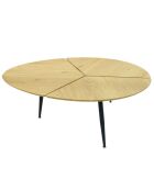 Table basse Miller beige/noir - 112x41x74 cm