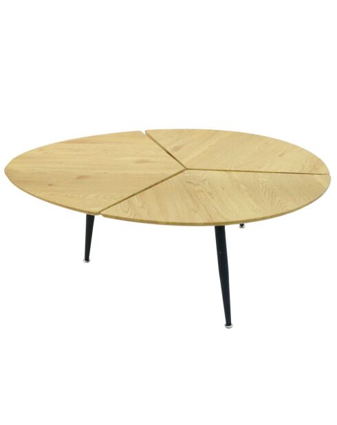 Table basse Miller beige/noir - 112x41x74 cm