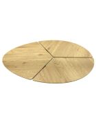 Table basse Miller beige/noir - 112x41x74 cm