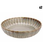 2 Suppenteller Astera Pearl aus Perlmutt, 21,5x21,5 cm