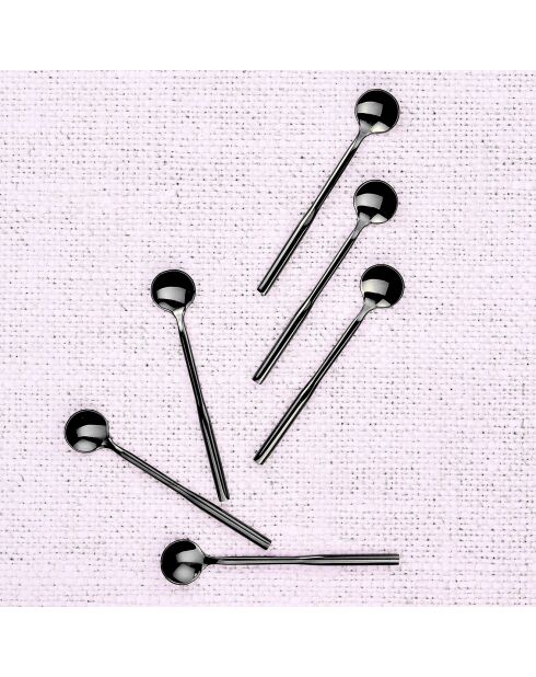 6 Petites cuillères Abel noires
