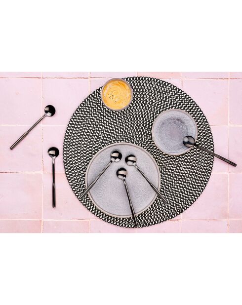 6 Petites cuillères Abel noires