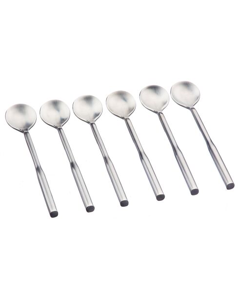 6 Petites cuillères Abel inox mat