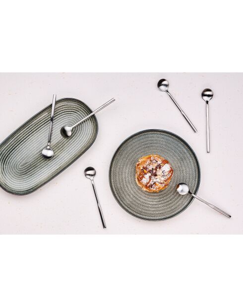 6 Petites cuillères Abel inox mat