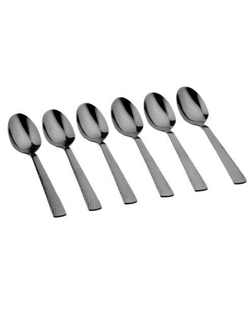 6 Petites cuillères Finn noires
