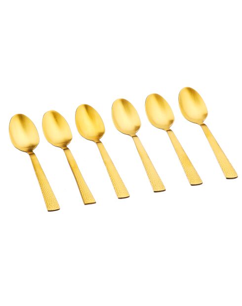 6 Petites cuillères Finn dorées