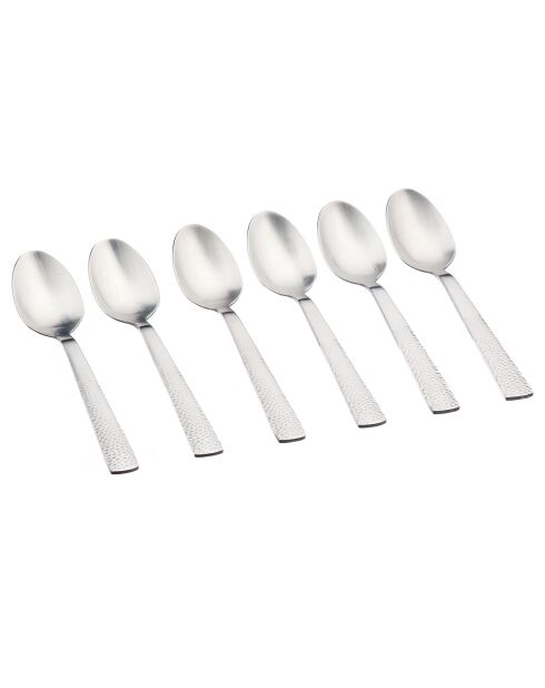 6 Petites cuillères Finn inox mat